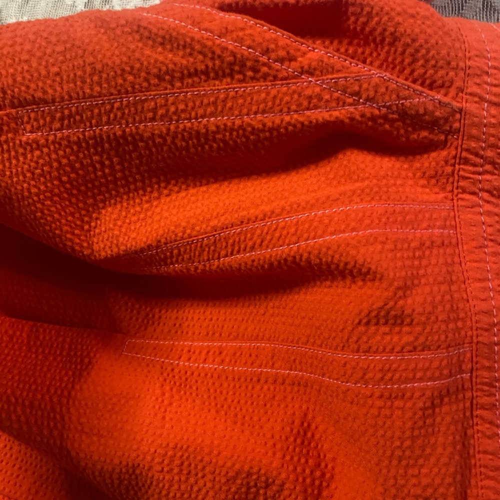 Anthropologie Coral-Red Halter Midi Dress - Picture 6 of 14